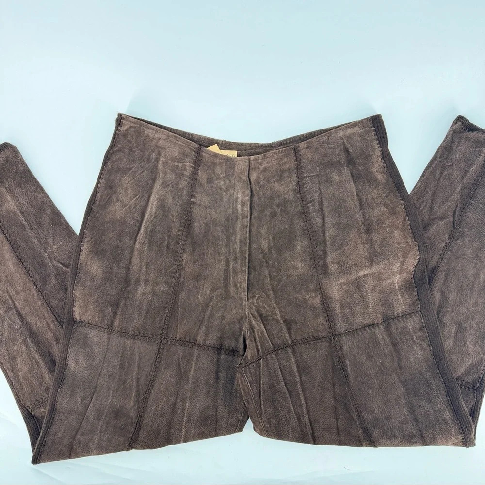 Suede Essentials Vintage Leather Patchwork Crotch… - image 2